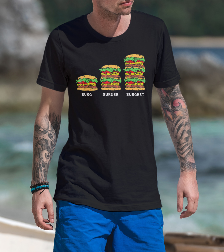 Burg Burger Burgest Cheeseburger Evolution T-Shirt