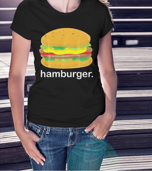 Funny Hamburger Meme Burger Cartoon Cheeseburger T-Shirt