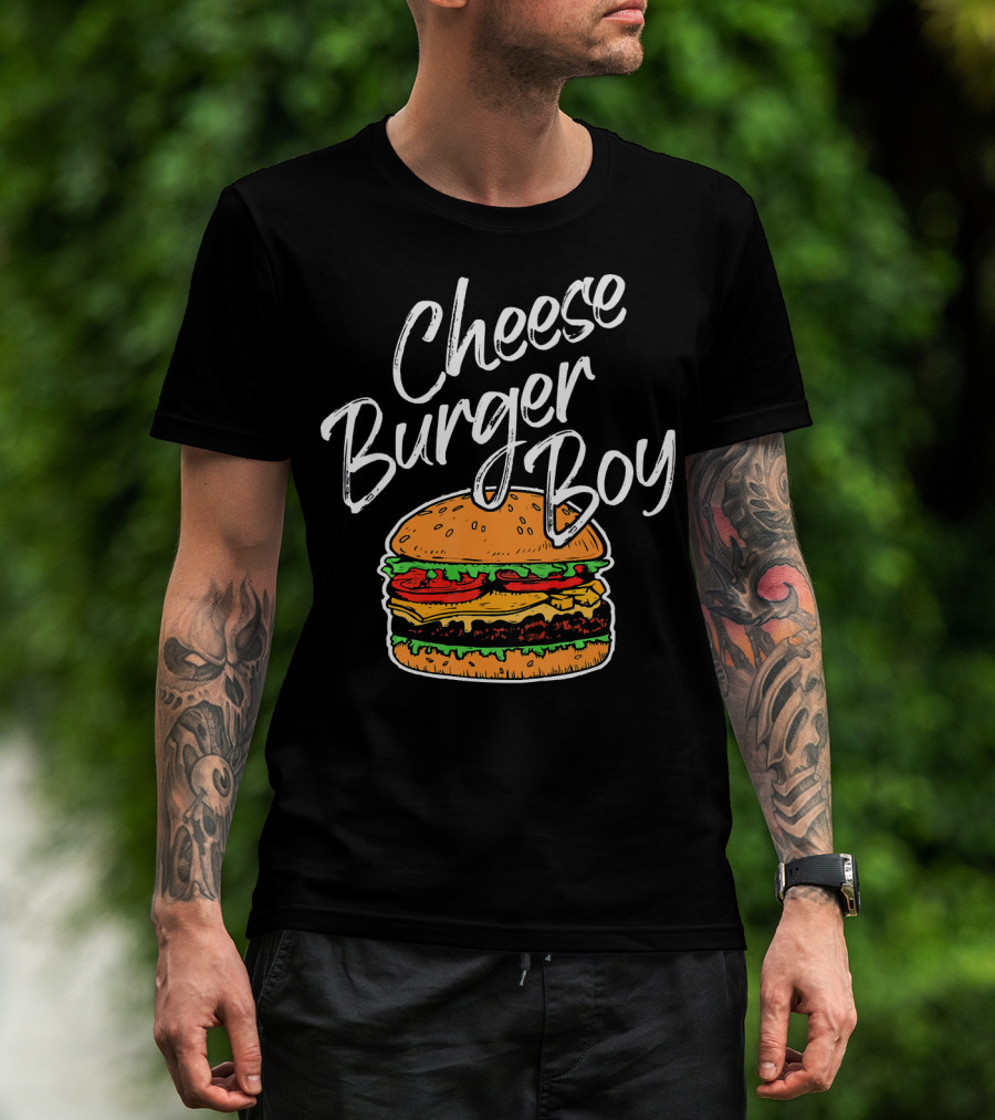 Cheeseburger Boy Funny Hamburger Fast Food Humor T-Shirt