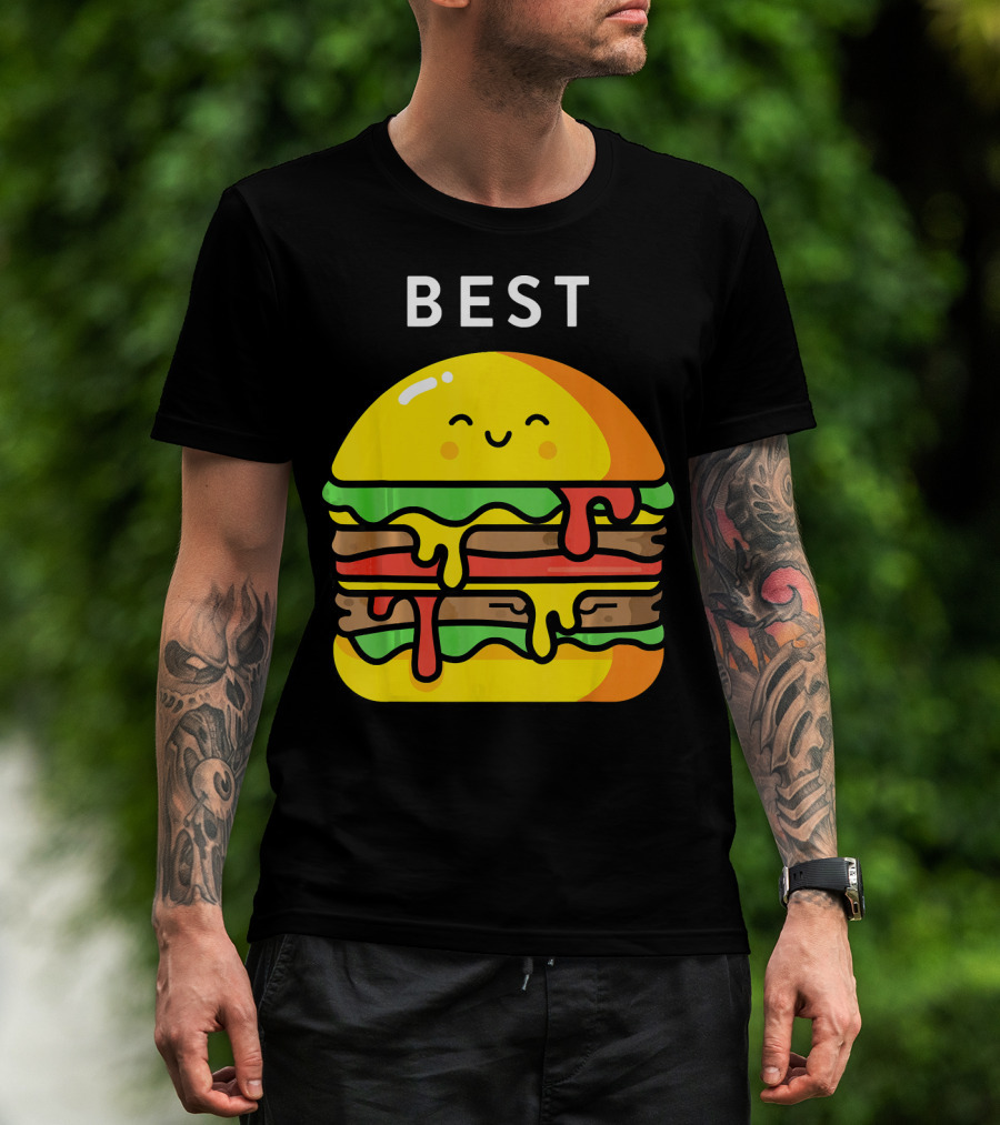 Best Burger Fries Best Friend Matching T-Shirt
