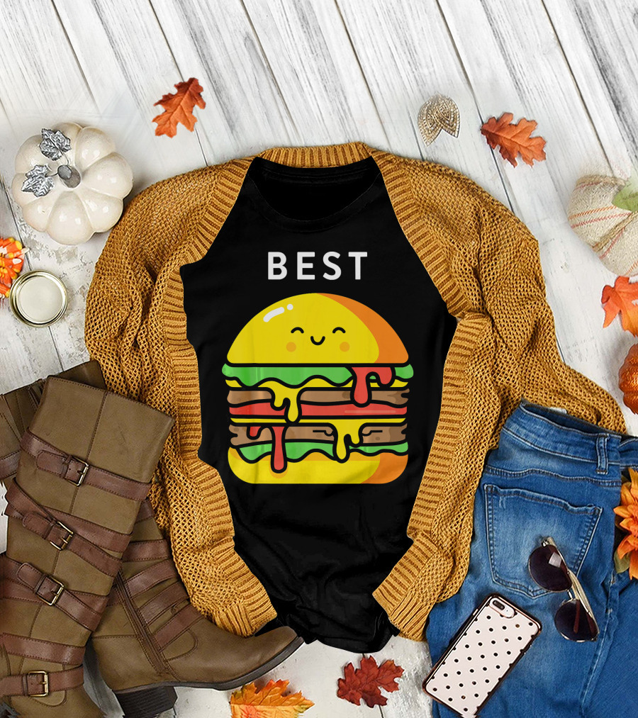 Best Burger Fries Best Friend Matching T-Shirt