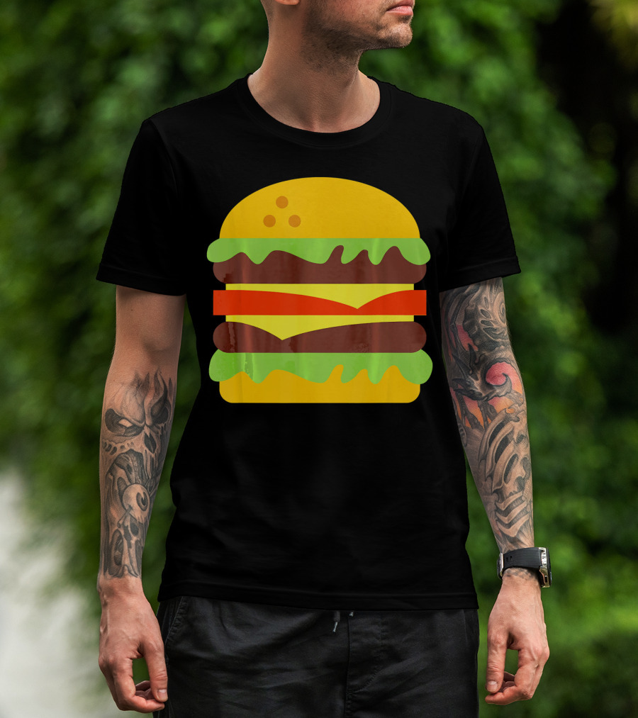 Cheeseburger Icon Hamburger With Cheese Classic Stack T-Shirt