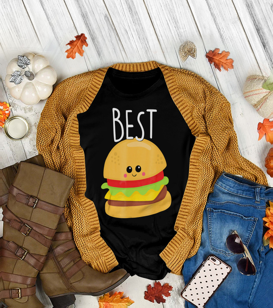 Bestie Cute Food BFF Best Friend Burger T-Shirt