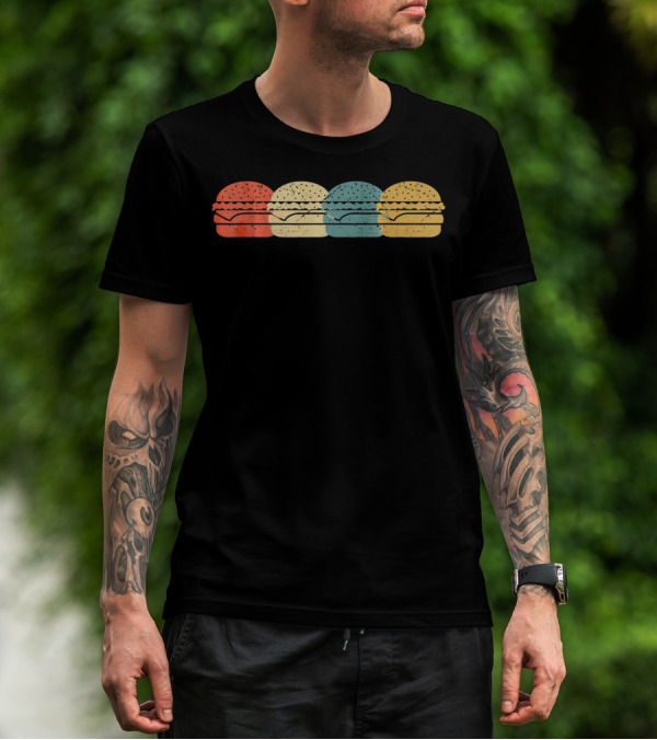 Vintage Retro Hamburger Pop Art Cool Ham T-Shirt