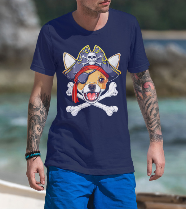 Buccaneer Chihuahua With Skull And Crossbones Bandana T-Shirt