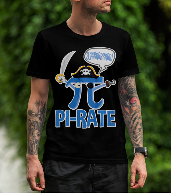 Pi-Rate 3.14rrrrr Pirate Happy Pi Day Math T-Shirt