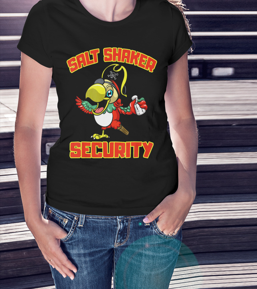 Salt Shaker Security Pirate Macaw T-Shirt