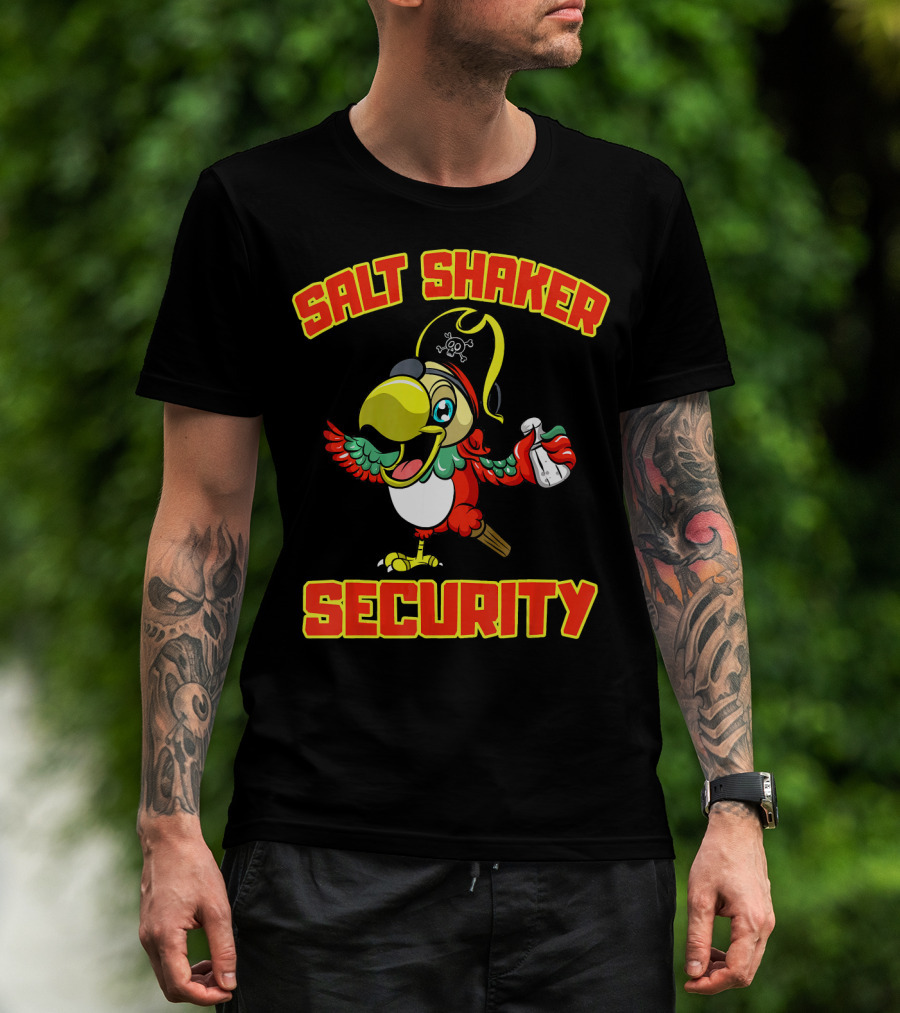 Salt Shaker Security Pirate Macaw T-Shirt