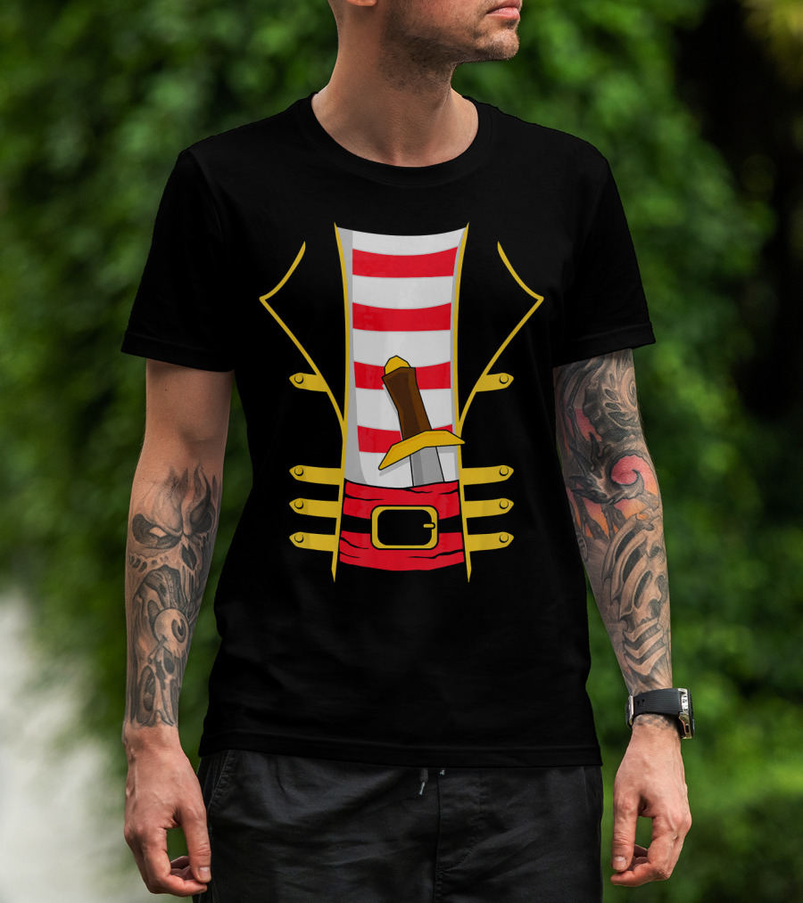 Pirate Outfit With Sword Halloween Costume T-Shirt