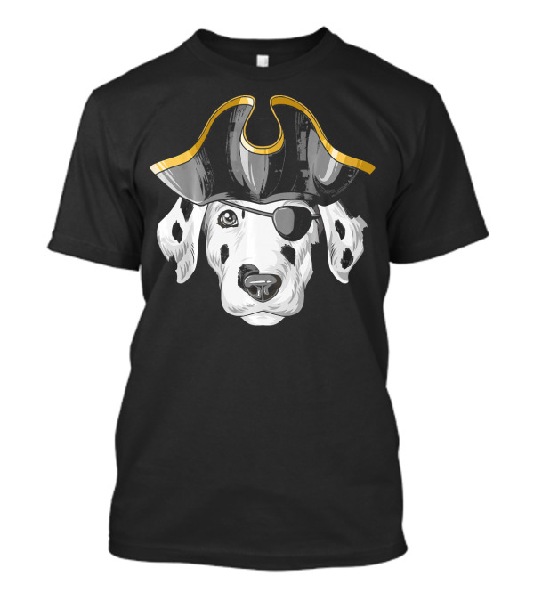 Pirate Dalmatian Eyepatch Tricorn Hat Dalmatian T-Shirt