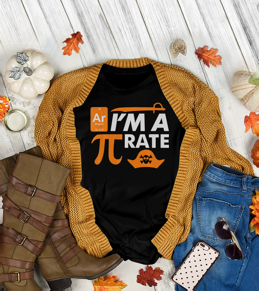 Ar Im a Pirate Pi Symbol Periodic Table Pi Day Elements T-Shirt