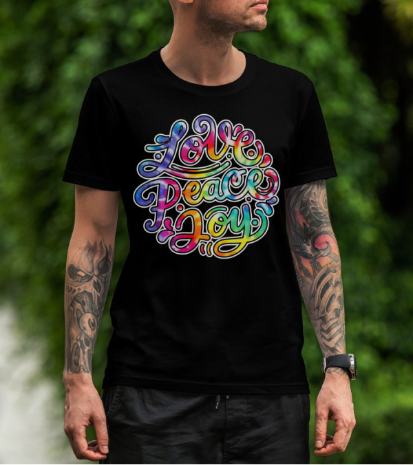 Love Peace Joy Cute Tie Dye T-Shirt