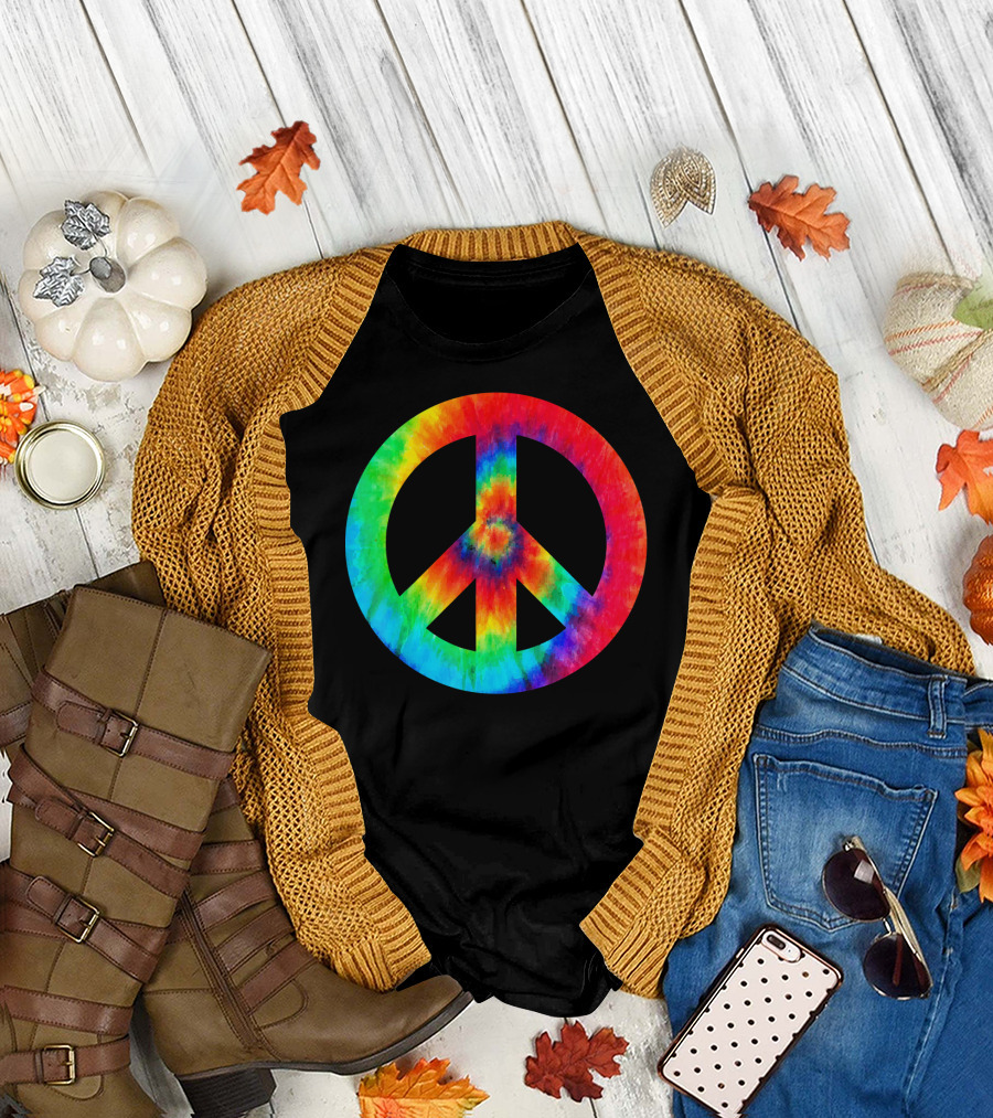 Cool Tie Dye Peace Sign T-Shirt