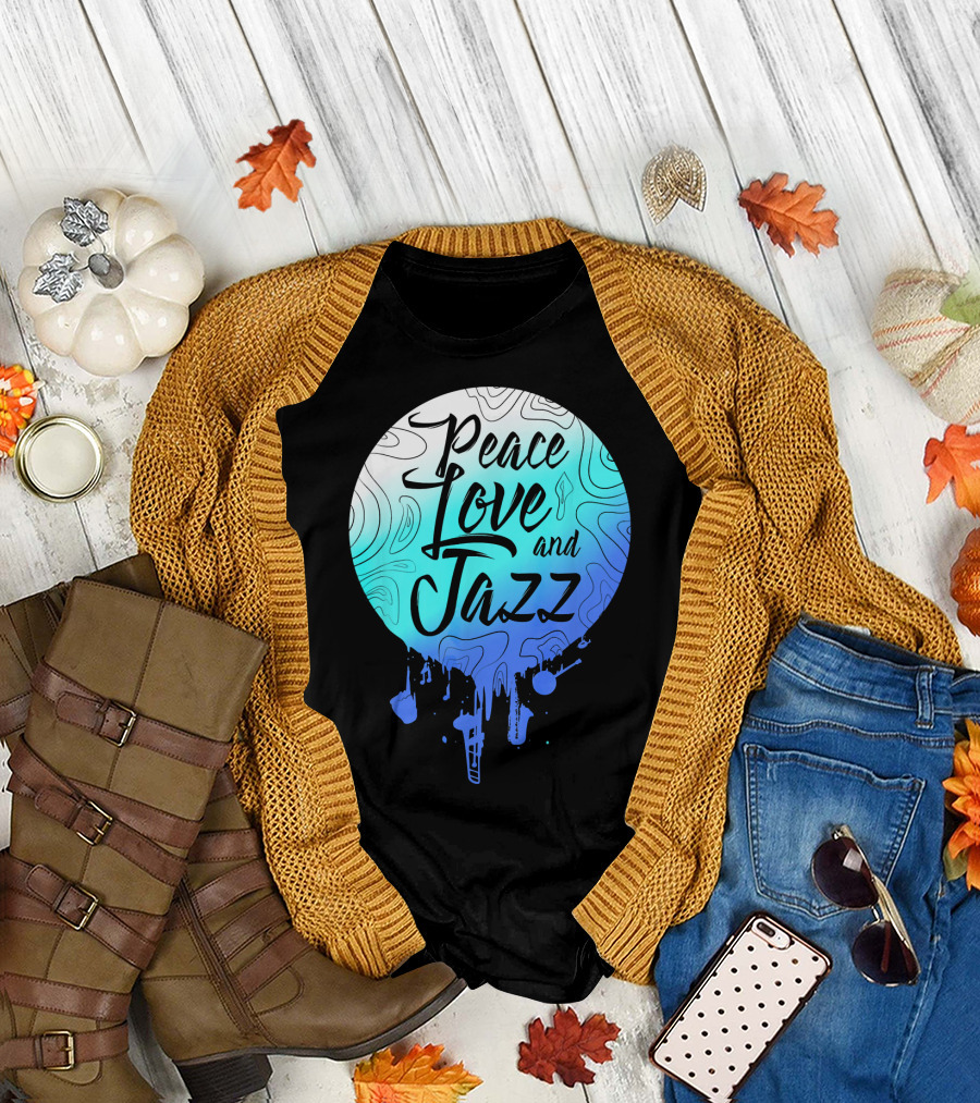 Peace Love and Jazz Cool Fun T-Shirt