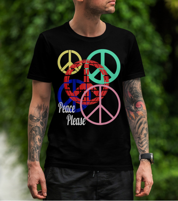 Peace Please Multicolor Peace Symbols T-Shirt