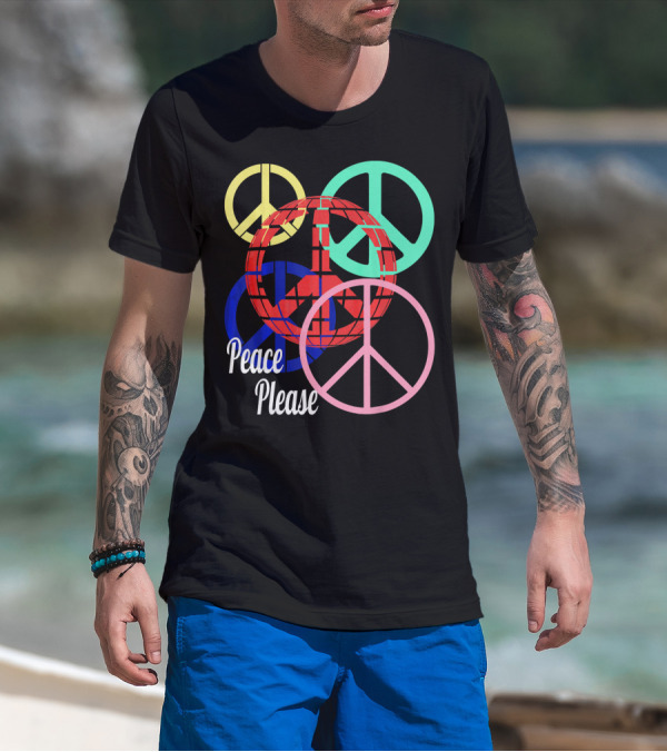 Peace Please Multicolor Peace Symbols T-Shirt