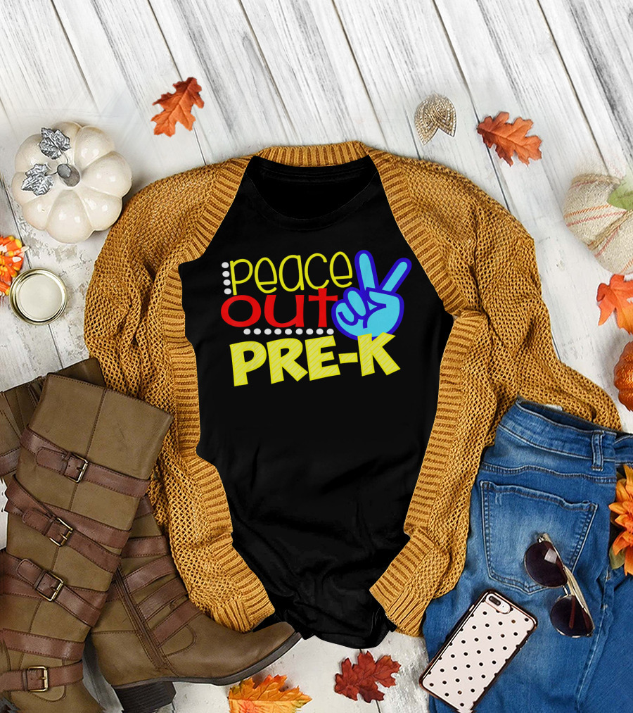 Peace Out Pre-K First Day of School T-Shirt