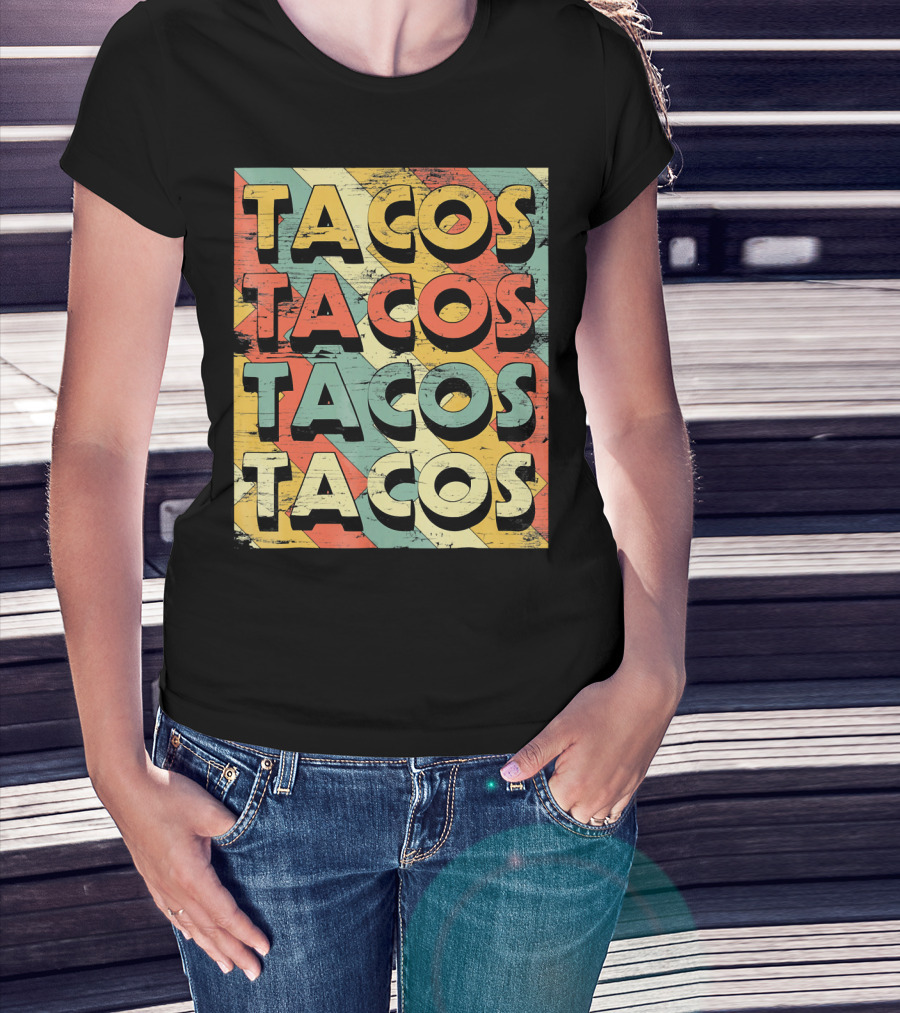 Retro Vintage Taco Tuesday Lovers Tacos T-Shirt