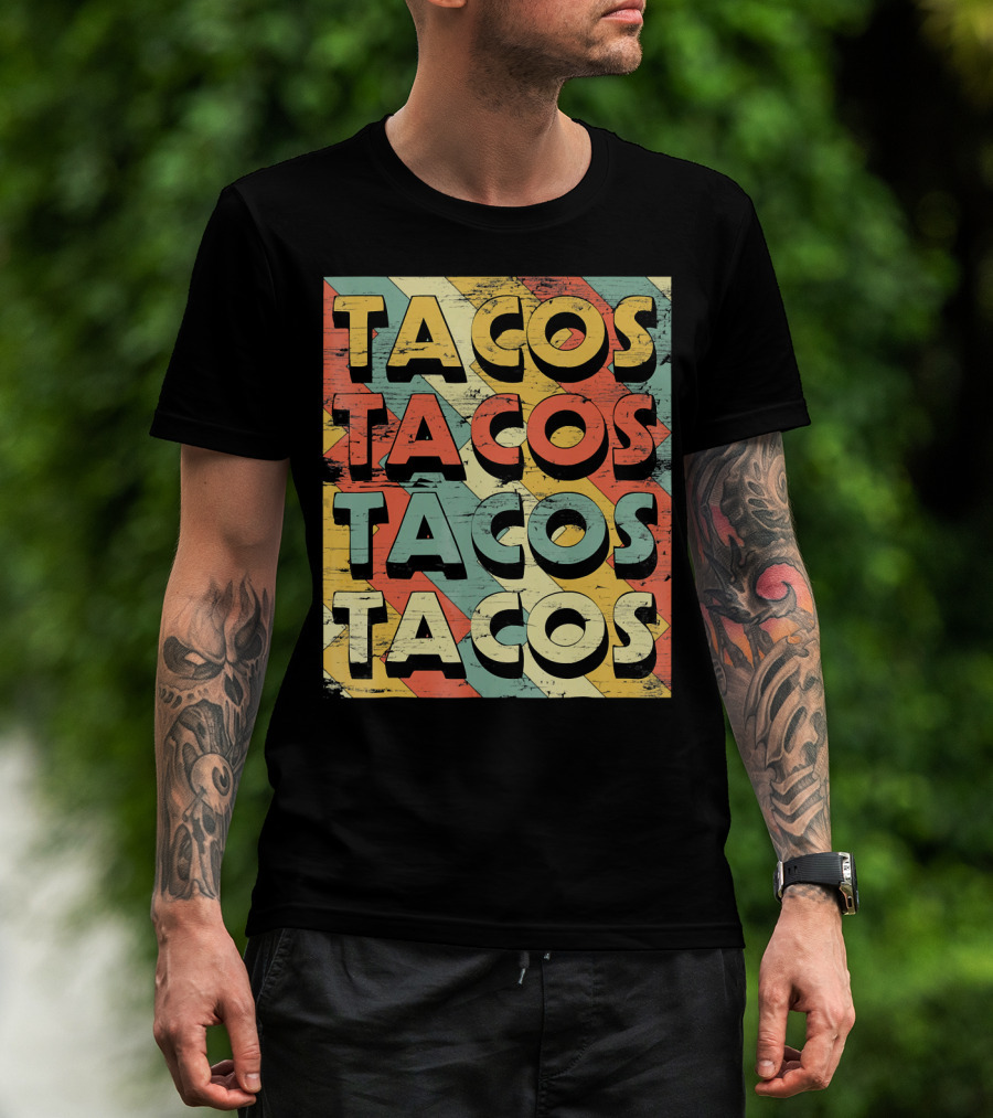 Retro Vintage Taco Tuesday Lovers Tacos T-Shirt