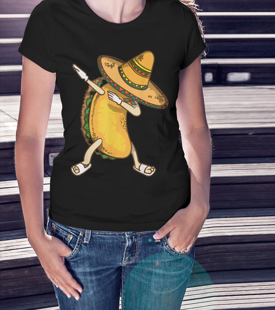 Dabbing Taco Sombrero Cinco De Mayo Fiesta T-Shirt