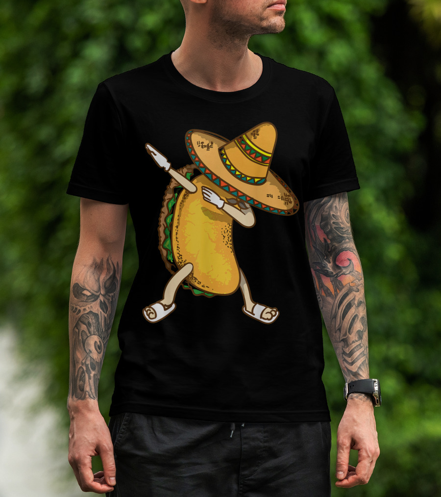 Dabbing Taco Sombrero Cinco De Mayo Fiesta T-Shirt