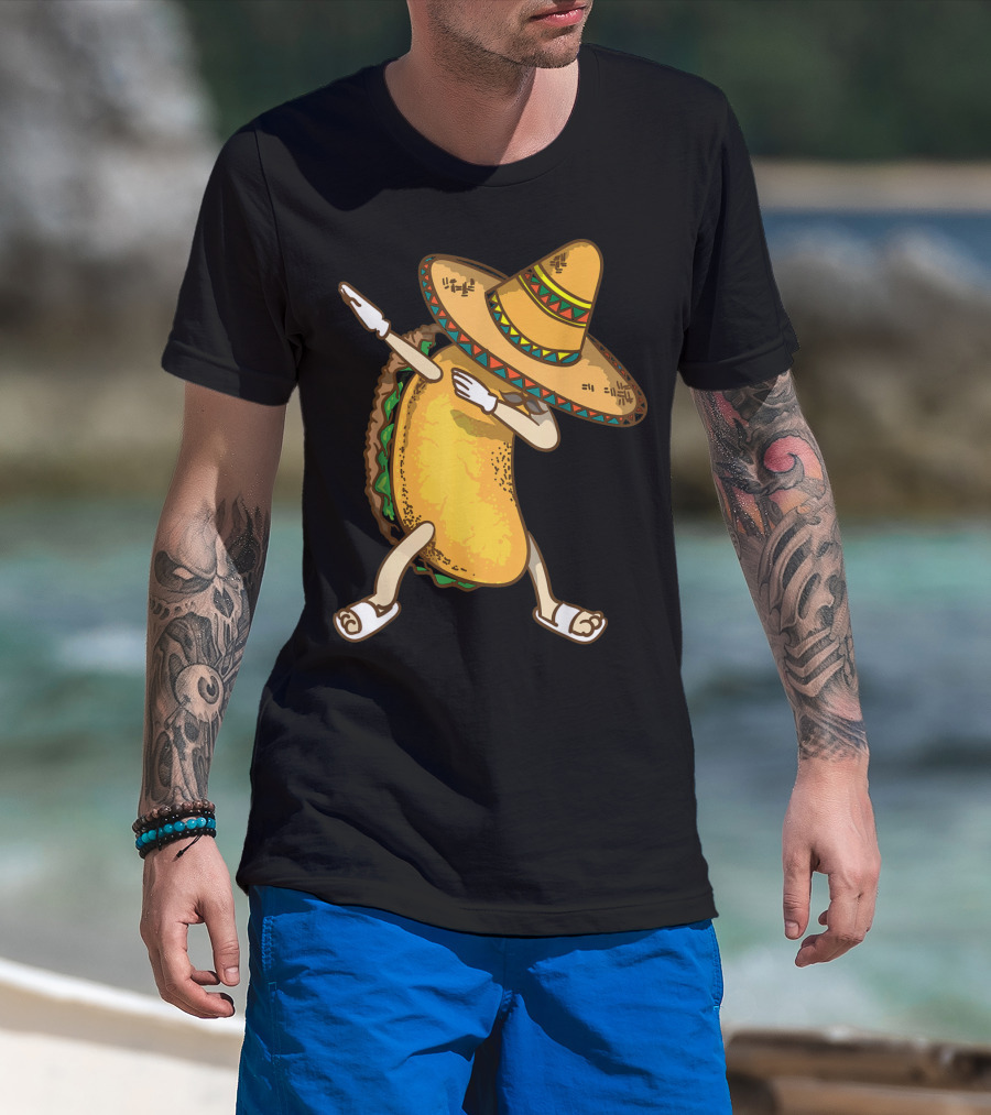 Dabbing Taco Sombrero Cinco De Mayo Fiesta T-Shirt