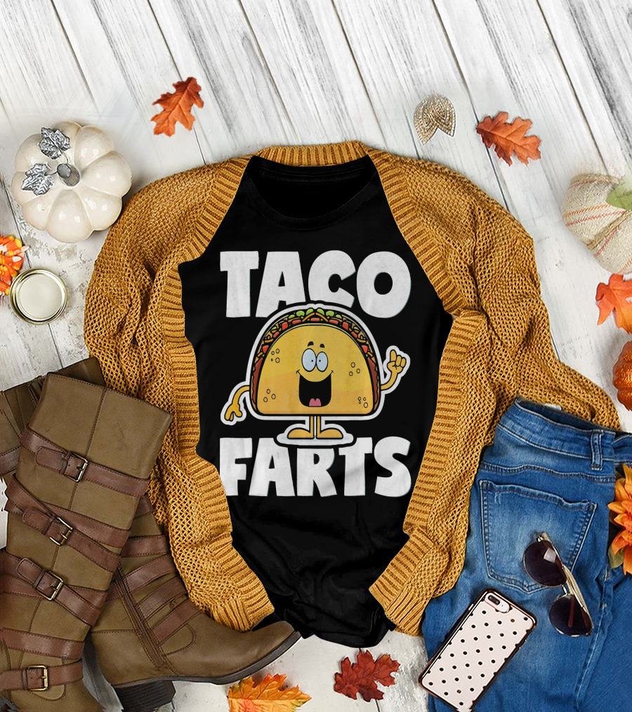 Taco Farts Funny Vintage Mexican Food T-Shirt
