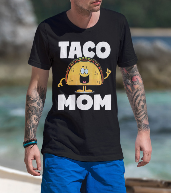 Taco Mom Funny Vintage Mother Mexican Ta Cartoon Character T-Shirt