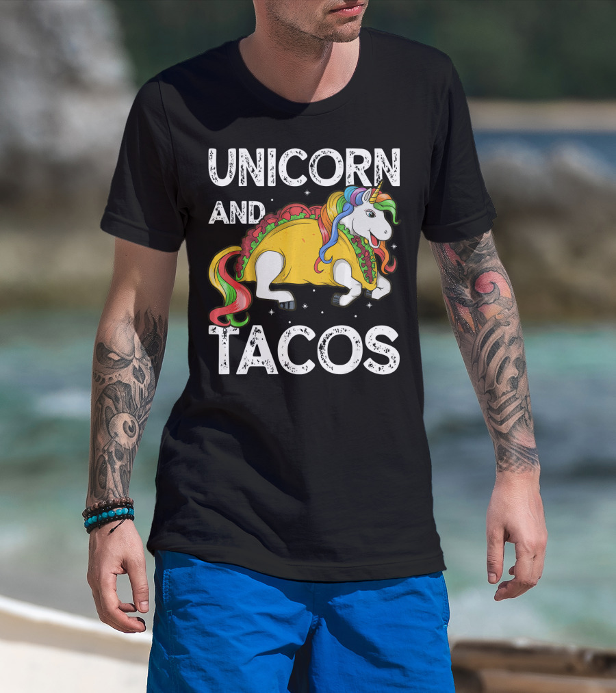 Unicorn And Tacos Rainbow Taco Squad T-Shirt