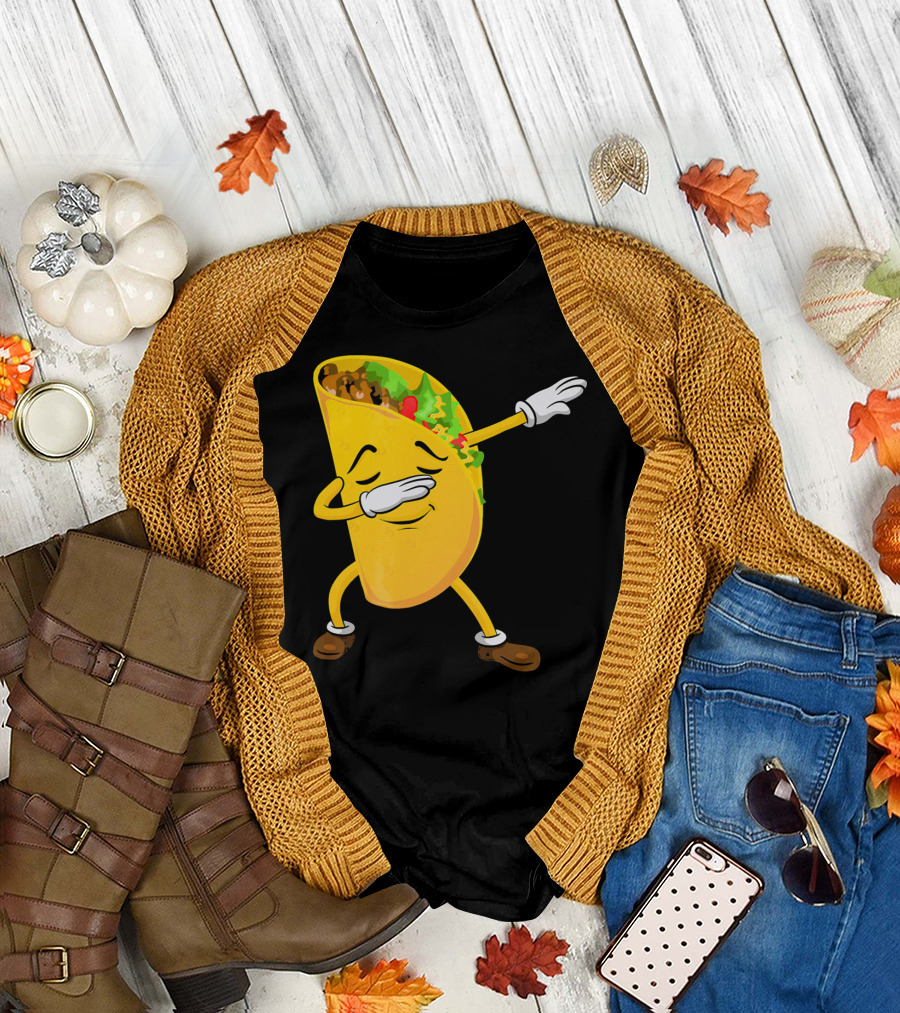 Dabbing Taco Celebrating Cinco de Mayo Fiesta T-Shirt