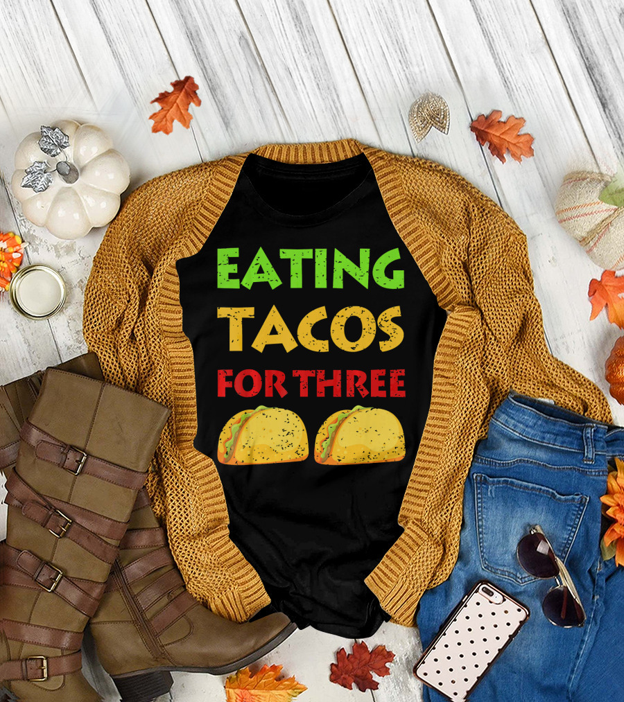 Moms of Twins Eating Tacos for Three Mexi T-Shirt