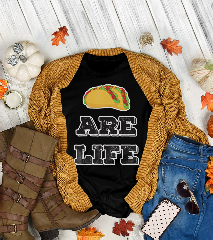 Tacos Are Life Trendy Food Emoji T-Shirt