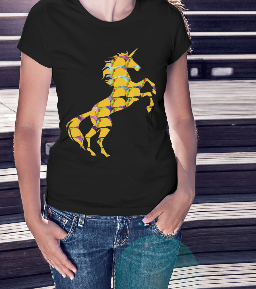 Unicorn Galaxy Space Tacos T-Shirt