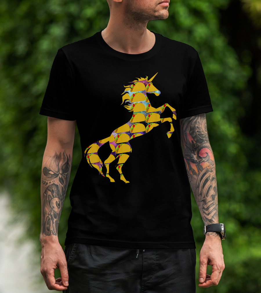 Unicorn Galaxy Space Tacos T-Shirt
