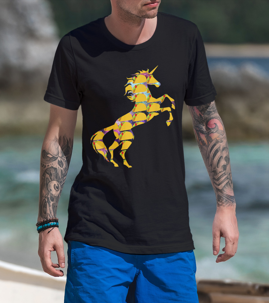 Unicorn Galaxy Space Tacos T-Shirt