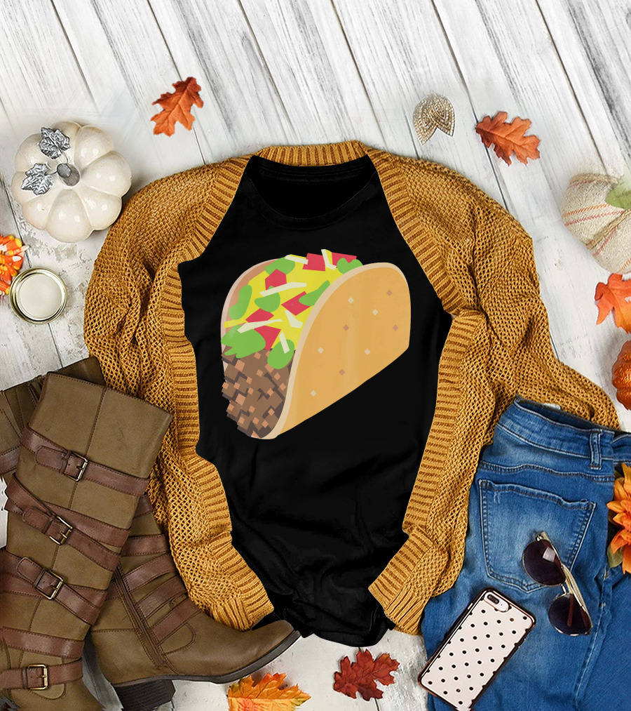 I Love Tacos Emoji Mexican Taco T-Shirt
