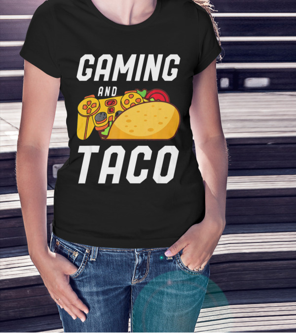 Gaming And Taco Gamers Controller Snack Combo T-Shirt