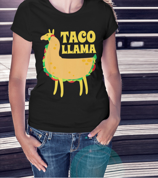 Taco Llama Animal Funny Mexican Cinco De Mayo T-Shirt