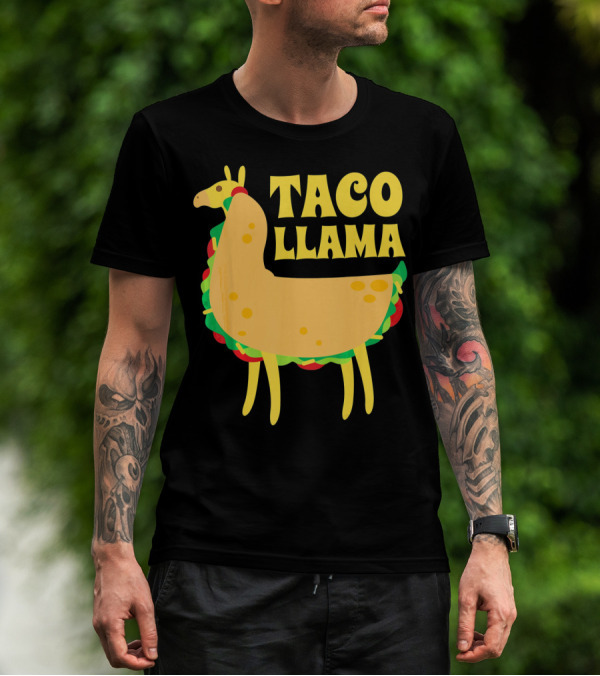 Taco Llama Animal Funny Mexican Cinco De Mayo T-Shirt