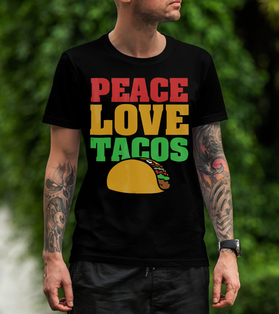 Peace Love Tacos Cute Taco Tuesday T-Shirt