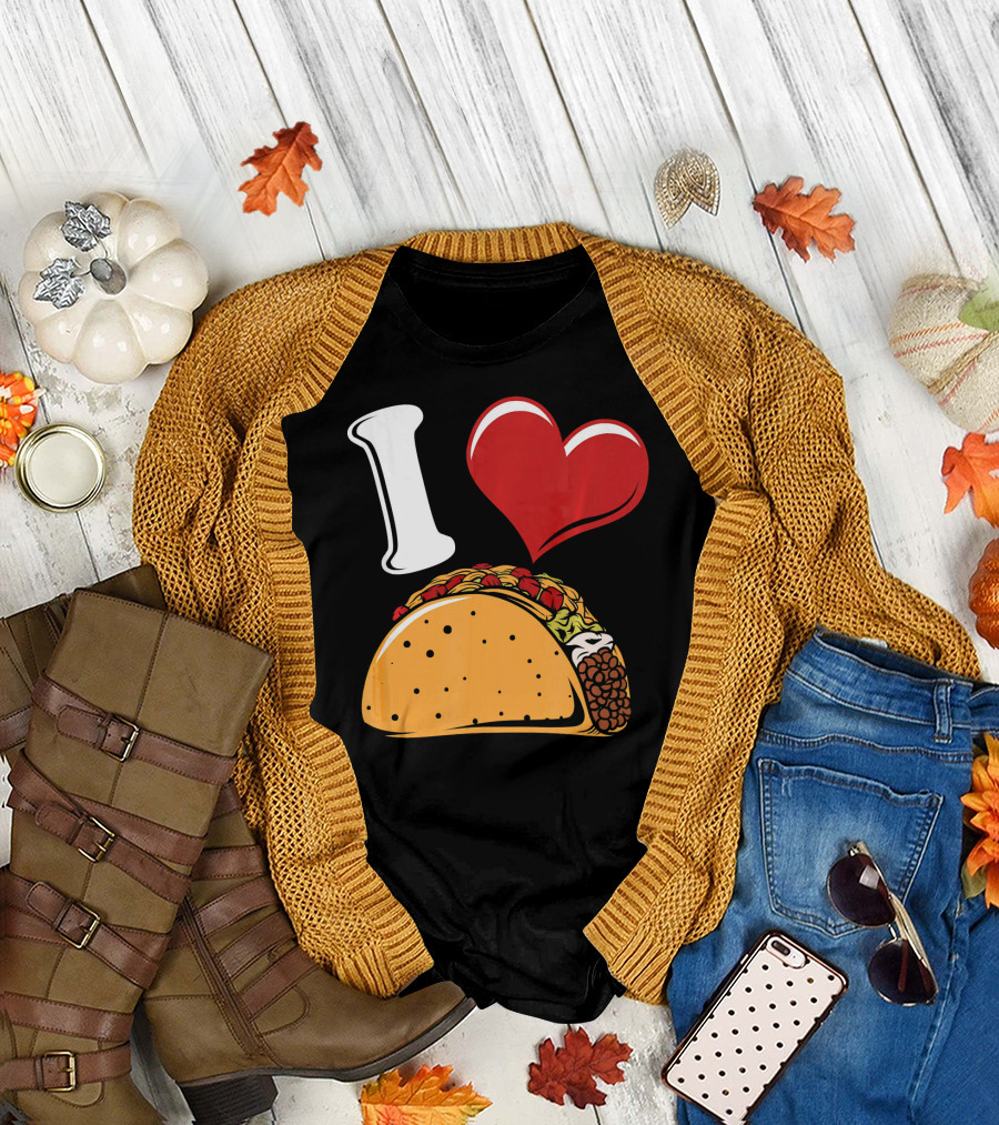 Funny I Love Tacos I Heart Tacos Lover I ❤️ Tacos T-Shirt