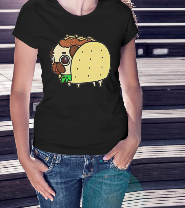 Funny Pug Taco Fusion With Toppings T-Shirt