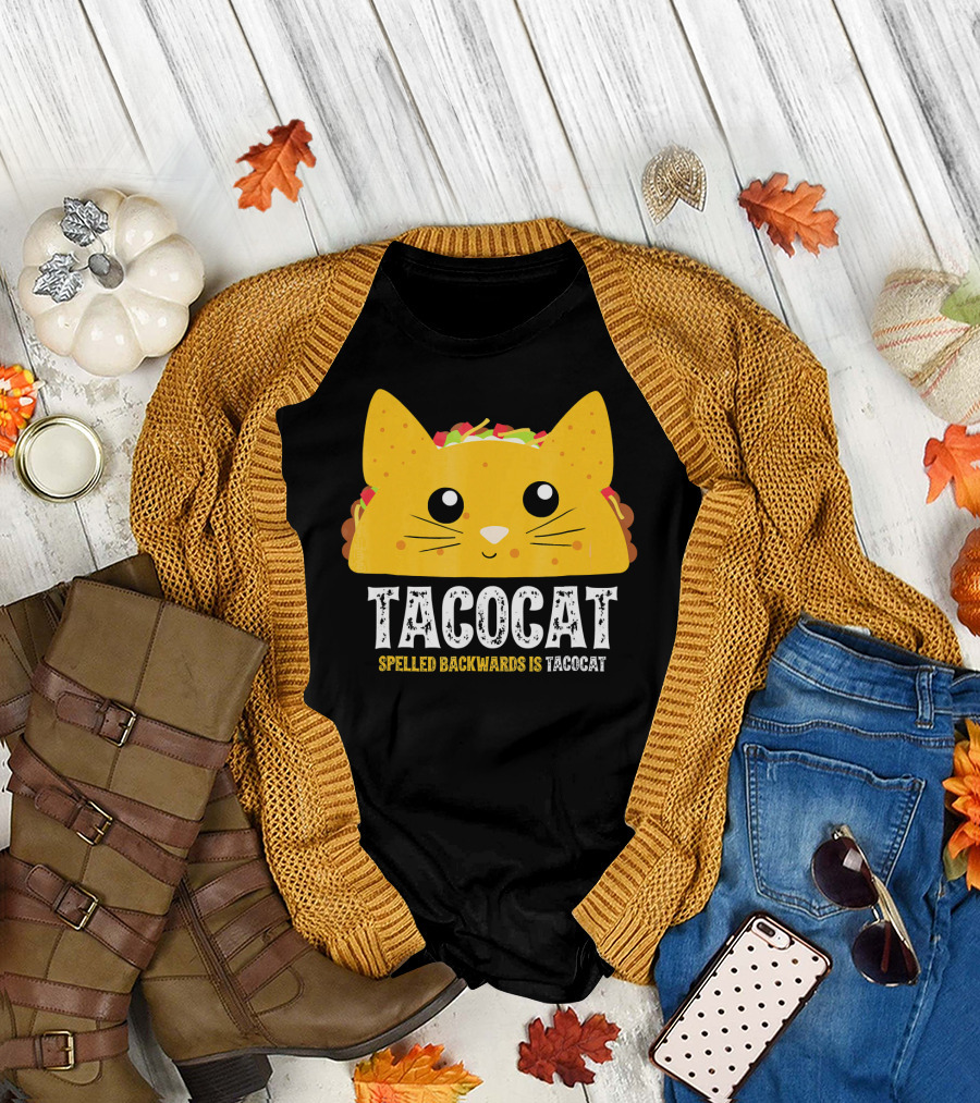 Taco Cat Spelled Backwards Is Tacocat Cute T-Shirt