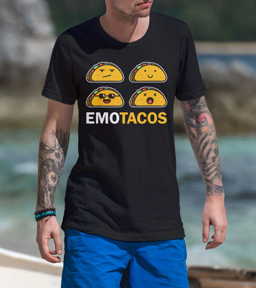 EMO TACOS Emojis Faces And Expressions T-Shirt