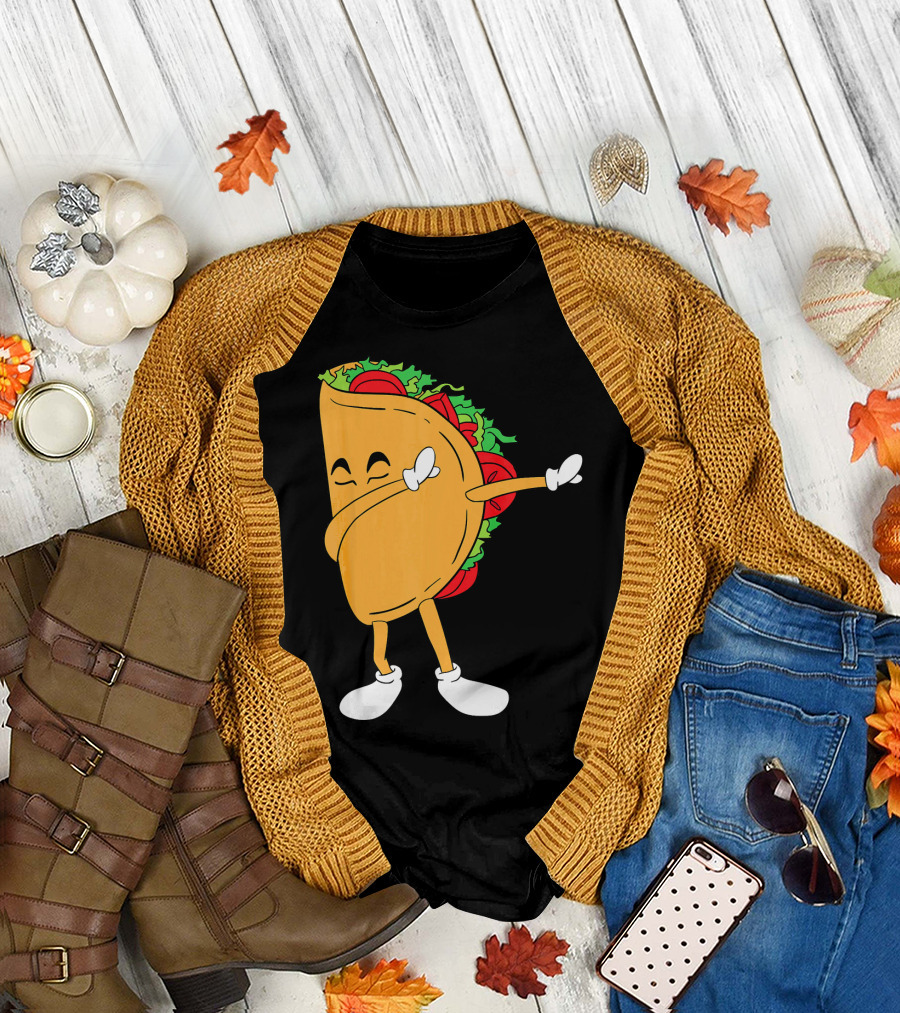 Dabbing Taco Mexico Funny Mexican Food T-Shirt