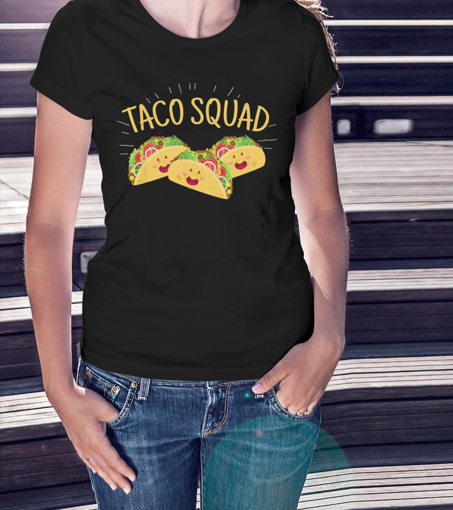 Taco Squad Funny Cute Mexican Tacos T-Shirt