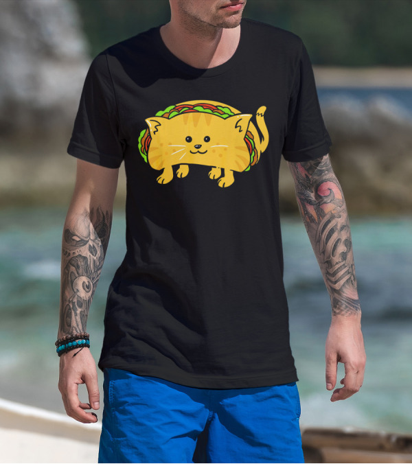 Cat Taco Roll Cute Animal Mashup T-Shirt