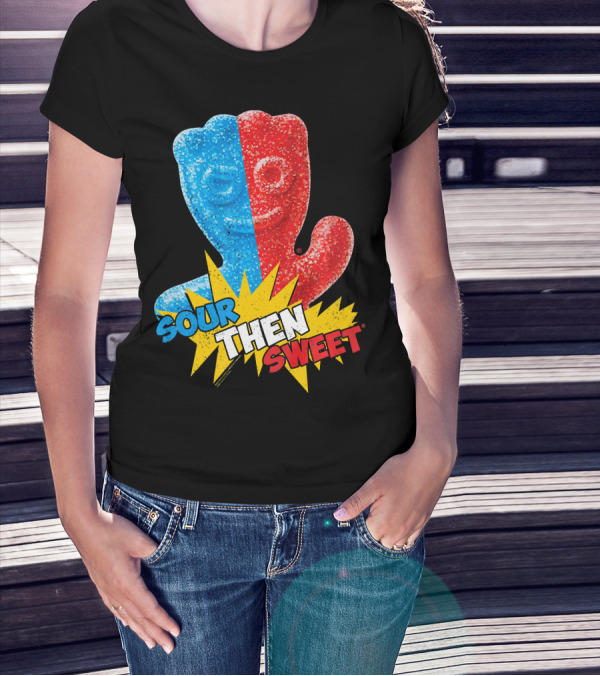 Sour Patch Kids Sour Then Sweet Candy Blue Red Explosion T-Shirt