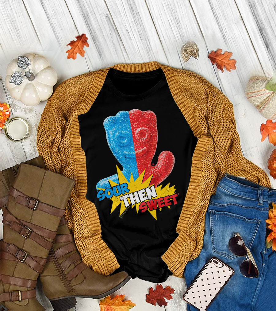 Sour Patch Kids Sour Then Sweet Candy Blue Red Explosion T-Shirt