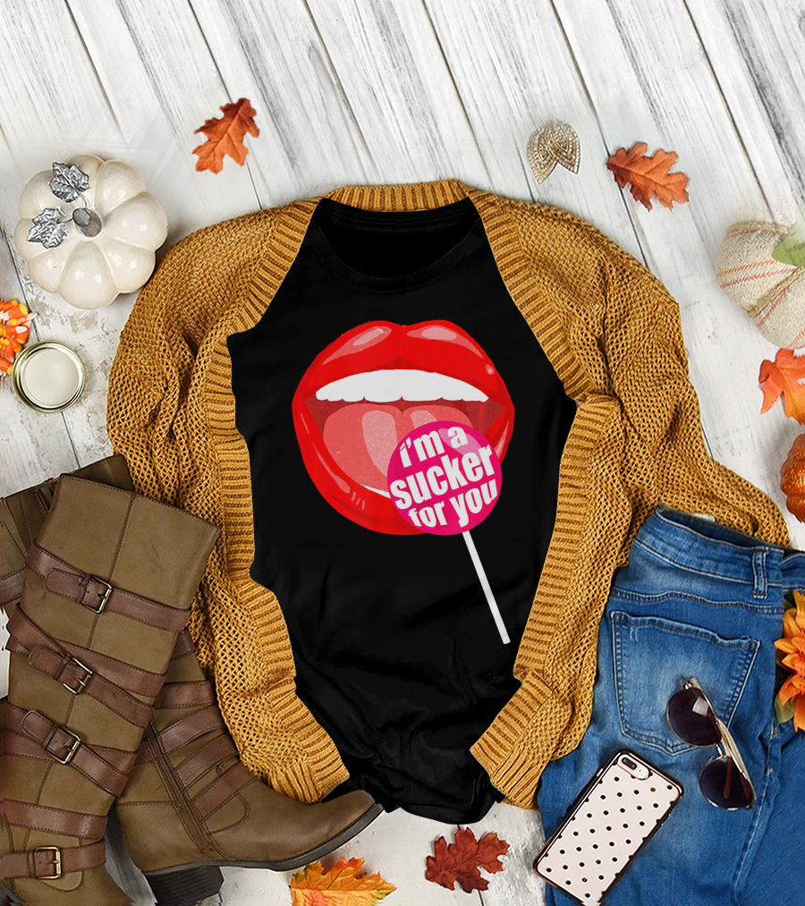 I'm a Sucker for You Candy Pop Lips T-Shirt